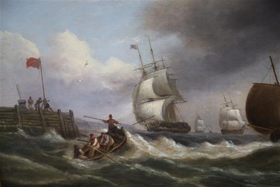 Thomas Luny (1759-1837) Merchantman coming in to Teignmouth 19.25 x 26in.